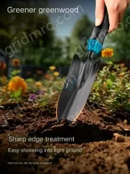 Deluxe beech handle 4 tooth V-head weeding hook grass shovel