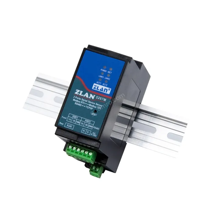 Din rail type 2 serial server