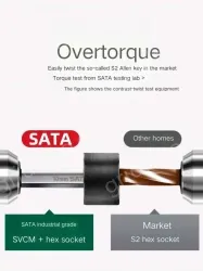 Extended flat head hex wrench 7mm 81313