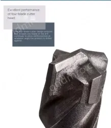 Four-pit 5 series electric hammer drill bit 14x100x160