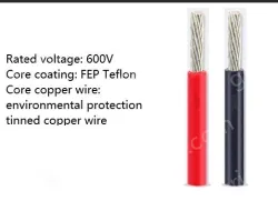 Teflon Wire Cable 18AWG Black 19 cores