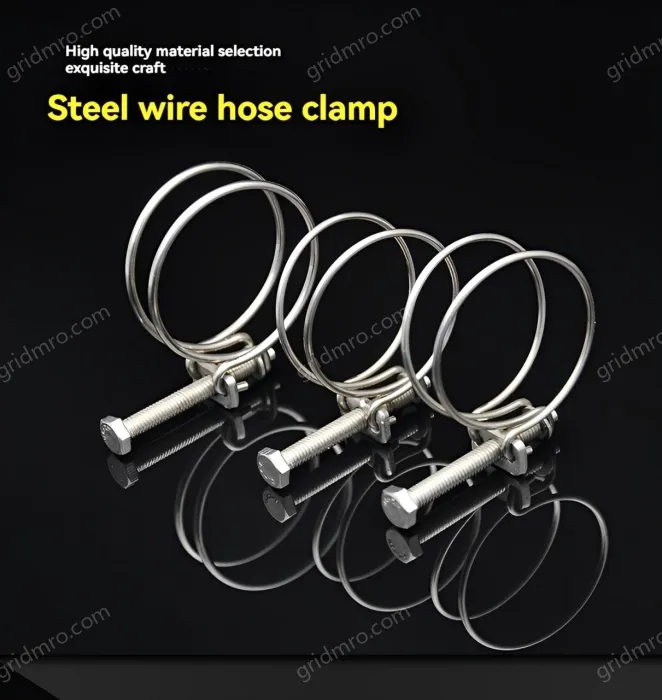 Double steel wire hose clamp 201 material 18-22*2 [wire diameter]