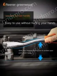 Upgraded 72-tooth bent shank auto repair 46-piece set