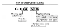 Double Acting CJ1 Series Bore Size ø4