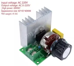 220V high-power thyristor electronic voltage regulator High power: 4000W Without enclosure
