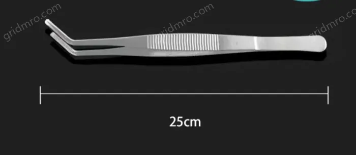 Stainless steel tweezers Curved round head (thick) 25cm
