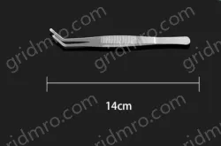 Stainless steel tweezers Curved round head (thick) 14cm