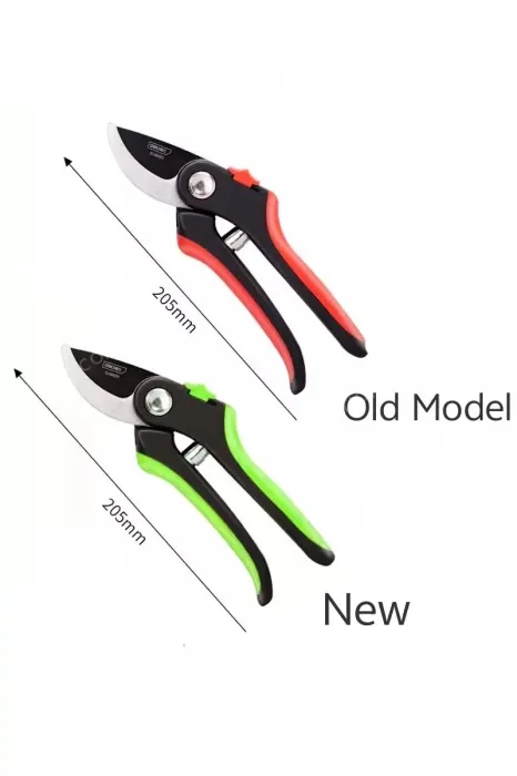 Red 8 inch - anti-pinch and labor-saving pruning shears
